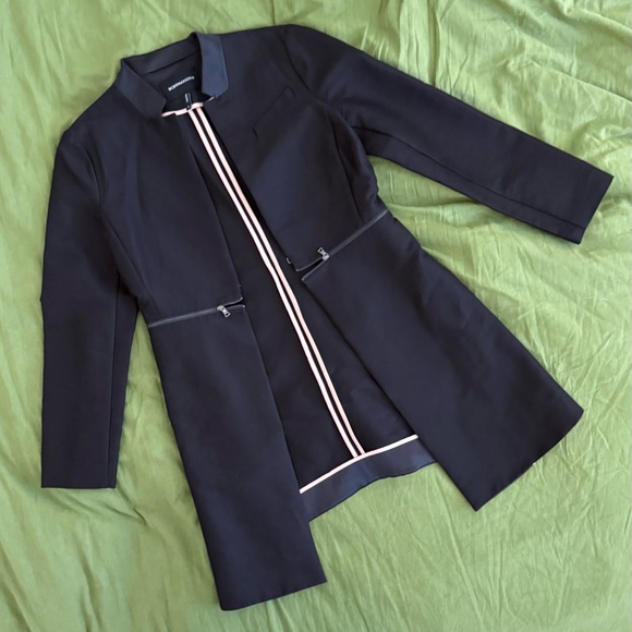 BCBG MAXAZRIA Black Long Line Jacket Blazer size m - Picture 2 of 5